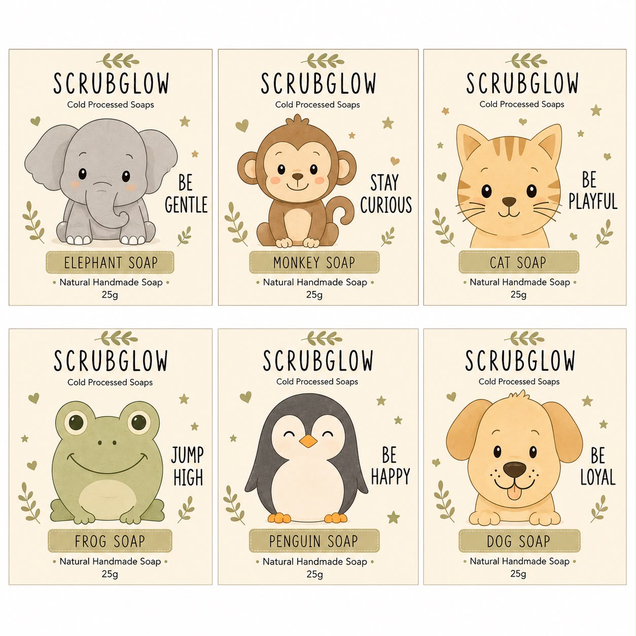 ScrubGlow Kids Animal Soap Bundle