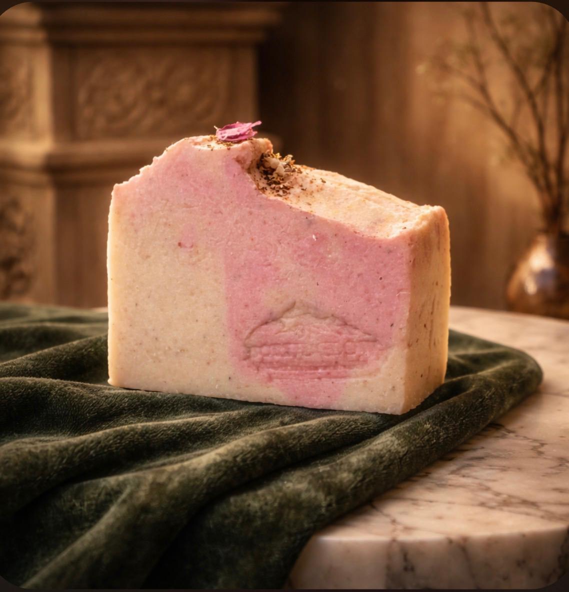 Coconut Rose Goat Milk Soap – Soothing & Restorative Creamy Cleanser (120g)