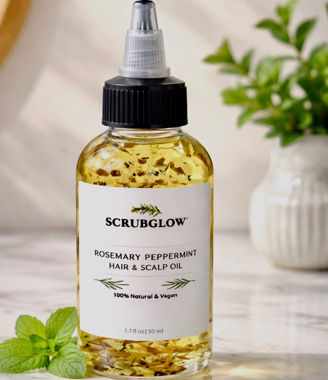 Rosemary Peppermint Hair & Scalp Oil – Hydrating,