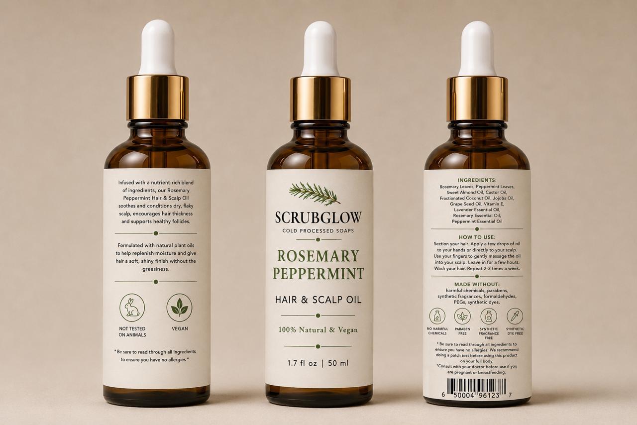 Rosemary Ginger Hair & Scalp Oil – Stimulating Growth & Scalp Health (100ml) - Image 2